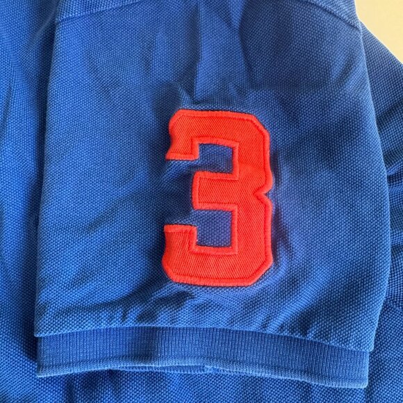 Vintage Polo Ralph Lauren Men's Big Pony Polo Size Medium Blue 100% Cotton - Picture 7 of 7